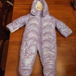 NWT Kensie Girl Purple Iridescent Snowsuit 3/6M